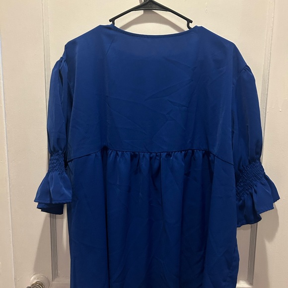 Elegant Blue Ruffle Blouses (bundle) - Picture 2 of 5